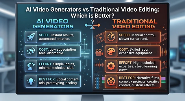 AI Video Generators vs Traditional Video Editing: Which is Better?
