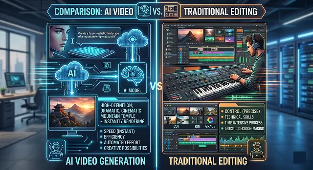 AI Video vs Traditional Editing