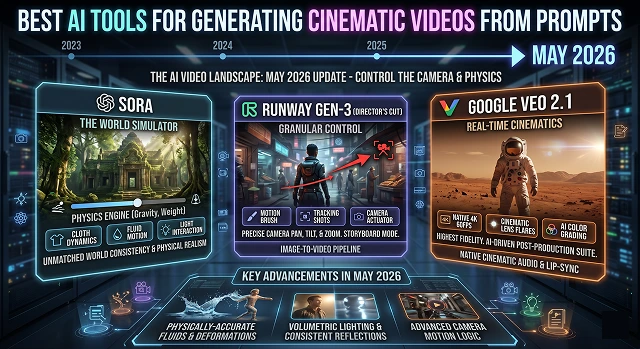 Best AI Tools for Generating Cinematic Videos From Prompts