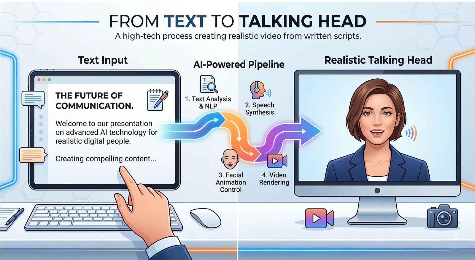 From Text to Talking Head