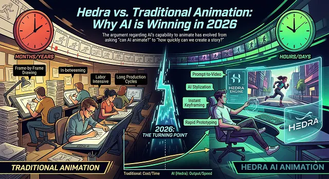 Hedra vs. Traditional Animation